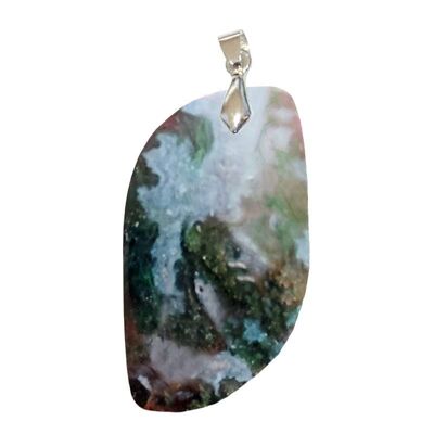 Madagascar Moss Agate Pendants S Shape