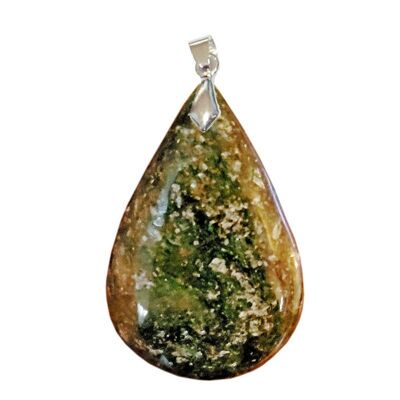 Madagascar Moss Agate Drop Pendants