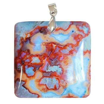 Pendentifs Agate Rouge Carré