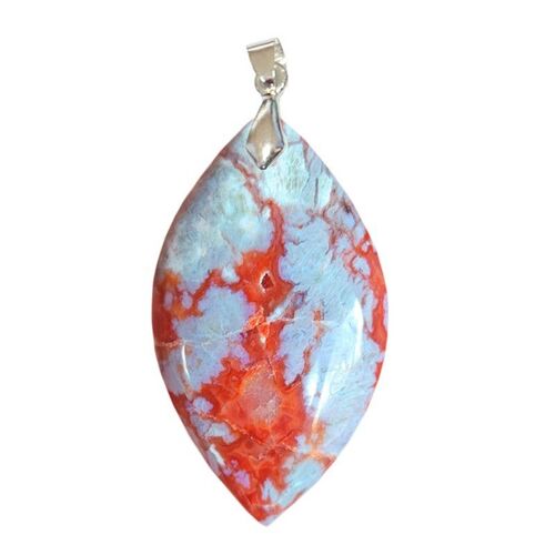 Pendentifs Agate Rouge Marquise