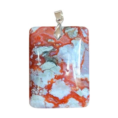 Rectangle Red Agate Pendants