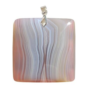 Pendentifs Agate Rubanée Carré