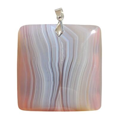 Square Banded Agate Pendants