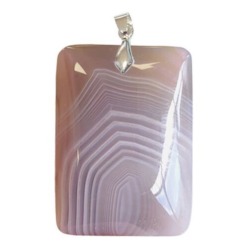 Pendentifs Agate Rubanée Rectangle