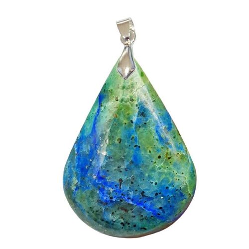 Pendentifs Azurite/Chrysocolle Goutte