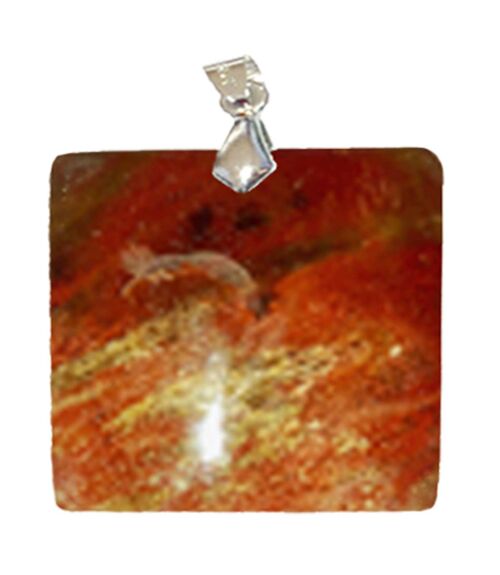 Pendentifs Bois Fossilisé Carré