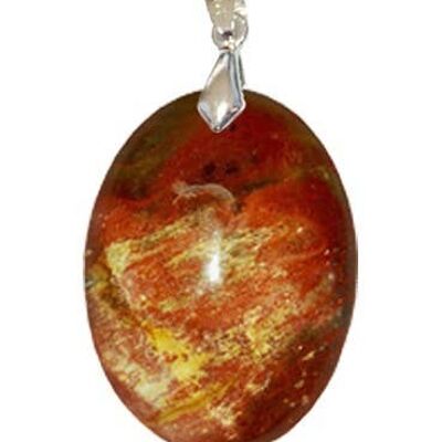 Oval Fossilized Wood Pendants