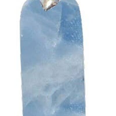 Pendentifs Calcite Bleue Rectangle Fin