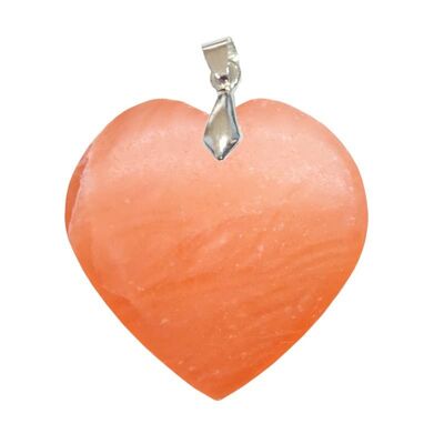 Orange Calcite EXTRA Heart Pendants