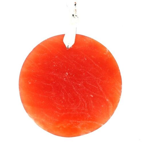 Pendentifs Calcite Orange EXTRA Foncée Rond