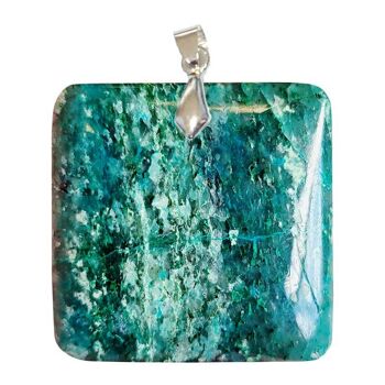 Pendentifs Chrysocolle de Madagascar Carré