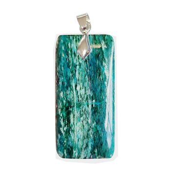 Pendentifs Chrysocolle Madagascar Rectangle Fin