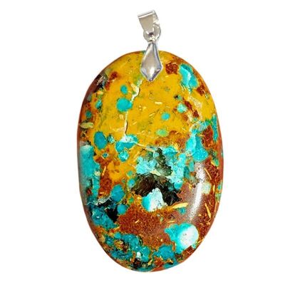 Oval Multicolored Chrysocolla Pendants