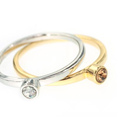 Ring Glam rhodium/gold
