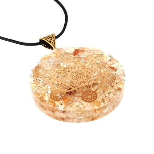 Pendentifs Citrine Orgonite Metatron 5 cm