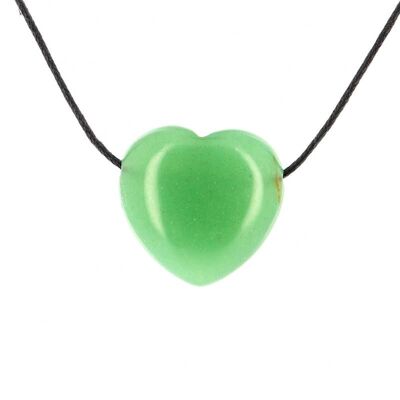 Pendentifs Coeur Aventurine Verte 2.5 cm