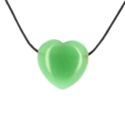 Green Aventurine Heart Pendants 2.5 cm