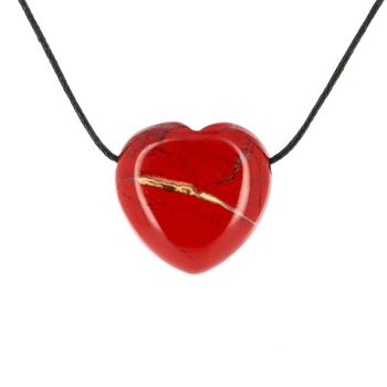 Pendentifs Coeur Jaspe Rouge 2.5 cm