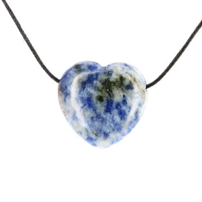 Speckled Sodalite Heart Pendants 2.5 cm