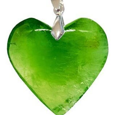 Heart Green Fluorite Pendants