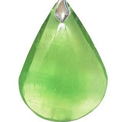 Green Fluorite Drop Pendants
