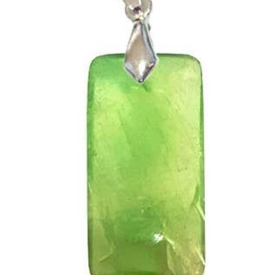 Pendentifs Fluorine Verte Rectangle Fin