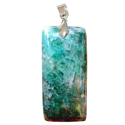 Pendentifs Fuschite avec Inclusions de  Rectangle Fin