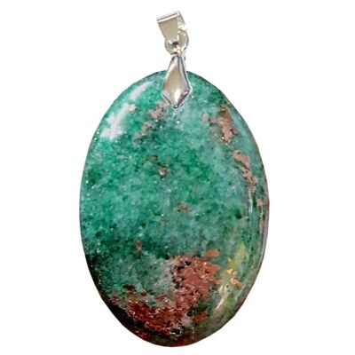 Fuchsite Pendants with Oval Marcasite Inclusions