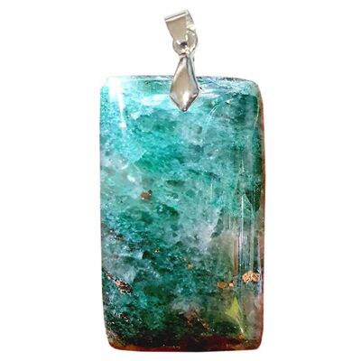 Fuchsite Pendants with Rectangle Marcasite Inclusions