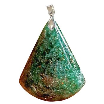 Pendentifs Fuschite avec Inclusions de Marcassite Triangle