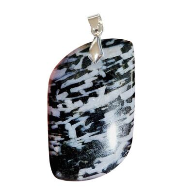 S Shape Gabbro Ribbed Pendants