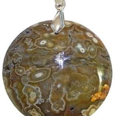 Round Orbicular Jasper Pendants