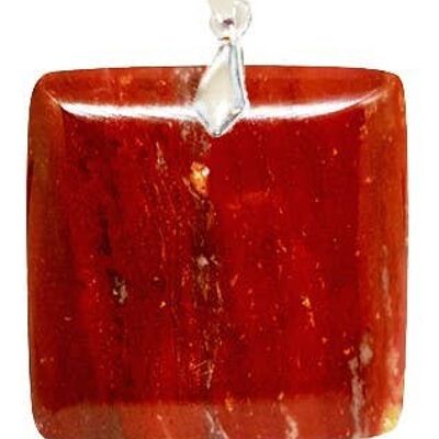 Square Red Jasper Pendants