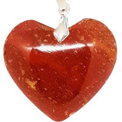 Heart Red Jasper Pendants
