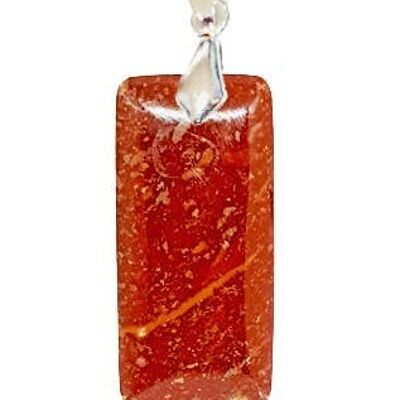 Pendentifs Jaspe Rouge Rectangle Fin