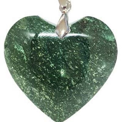 Heart Green Jasper Pendants