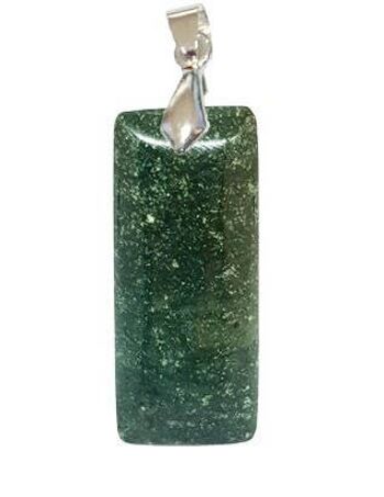 Pendentifs Jaspe Vert Rectangle Fin