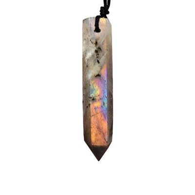 Pendentifs Labradorite Arc-en-Ciel Pointe