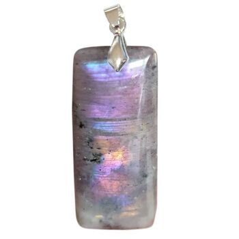 Pendentifs Labradorite Grise Reflets Arc