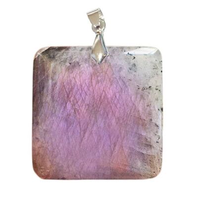 Gray Labradorite Pendants with Purple Reflections Square