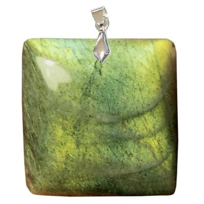 Square Green Labradorite Pendants