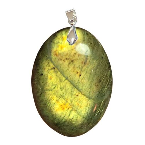 Pendentifs Labradorite Verte Ovale