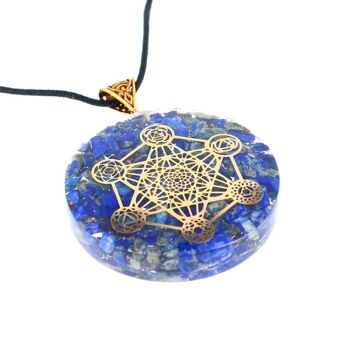 Pendentifs Lapis Lazuli Orgonite Metatron 5 cm