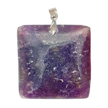 Pendentifs lépidolite de Madagascar Carré1