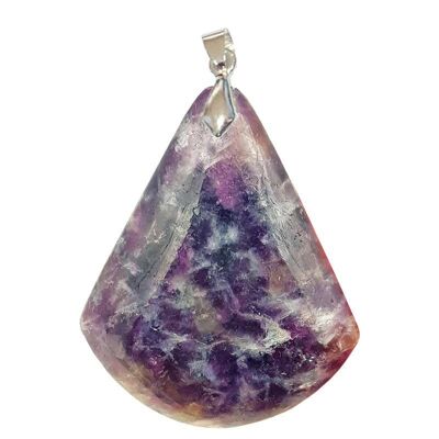 Pendentifs lépidolite de Madagascar Triangle