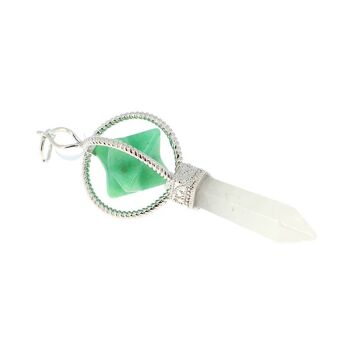 Pendentifs Merkaba Aventurine Verte & Pointe 1