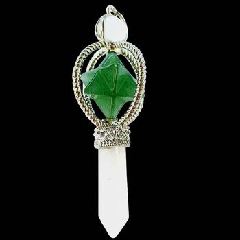 Pendentifs Merkaba Aventurine Verte & Pointe 2