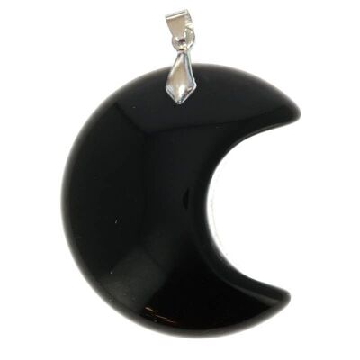 Pendentifs Obsidienne Noire EXTRA Lune