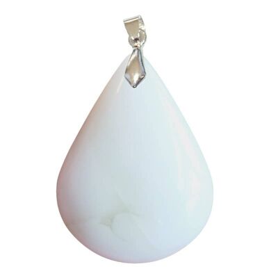White Opal Drop Pendants