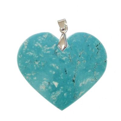 Heart Blue Opal Pendants